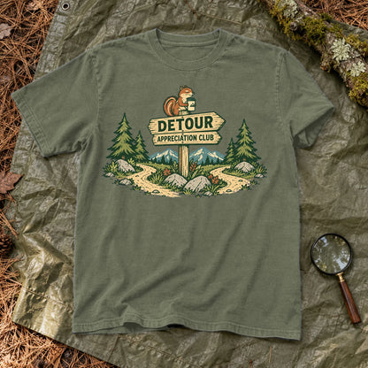 Detour Appreciation Club Graphic Tee on Moss Premium Tee