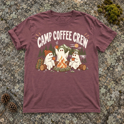 Camp Coffee Crew Ghost Graphic Tee on Brick Premium Tee