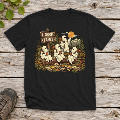 Good Trails Ghost Hikers Graphic Tee on Black Everyday Soft Tee