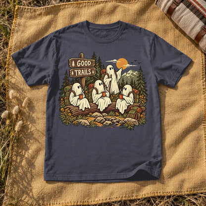 Good Trails Ghost Hikers Graphic Tee on Navy Premium Tee