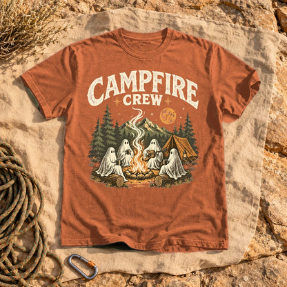 Campfire Crew Retro Ghost Graphic Tee on Yam Premium Tee