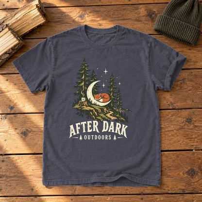 After Dark Outdoors Fox Graphic Tee on Navy Premium Tee