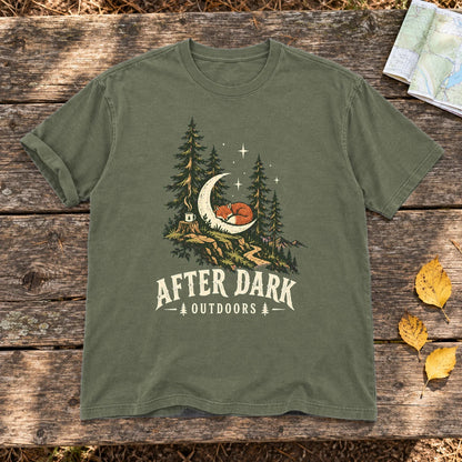After Dark Outdoors Fox Graphic Tee on Moss Premium Tee
