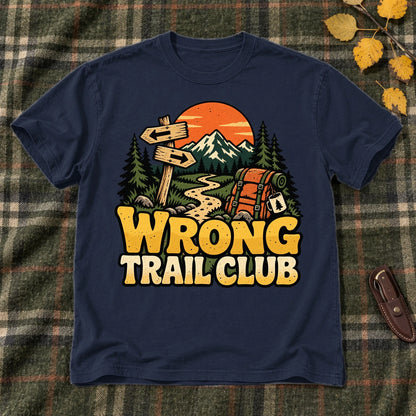 Wrong Trail Club Graphic Tee on Navy Everyday Soft Tee