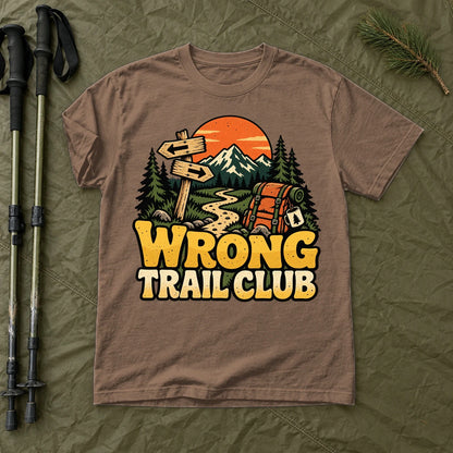 Wrong Trail Club Graphic Tee on Espresso Premium Tee