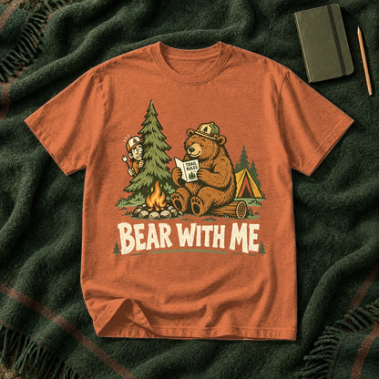 Bear With Me Camping Graphic Tee on Yam Premium Tee