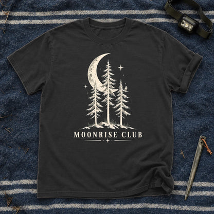 Moonrise Club Celestial Forest Graphic Tee on Black Premium Tee