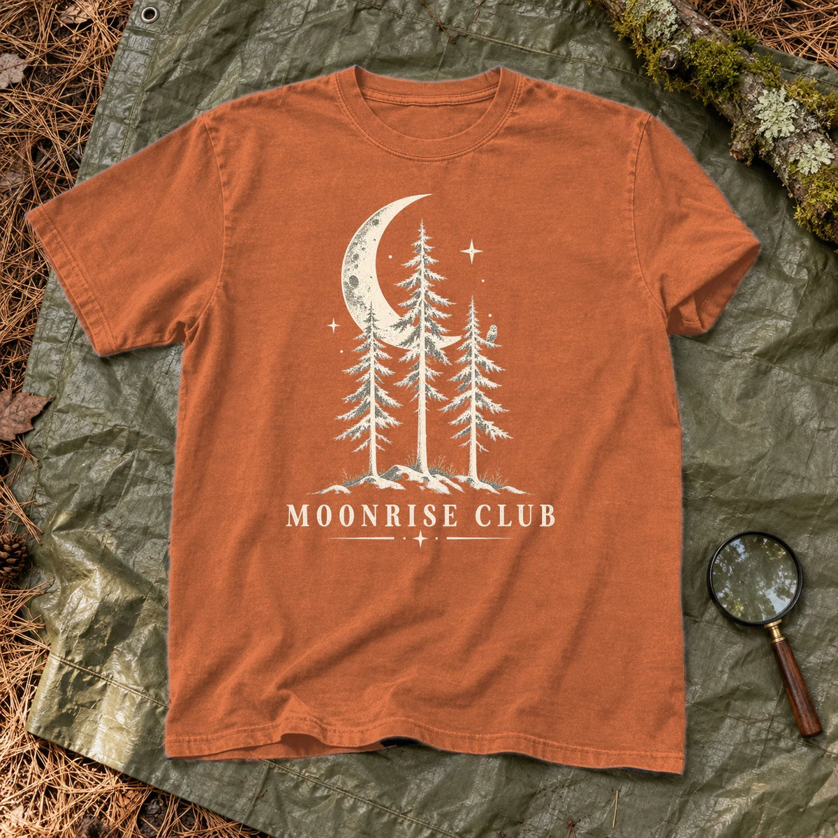 Moonrise Club Celestial Forest Graphic Tee on Yam Premium Tee
