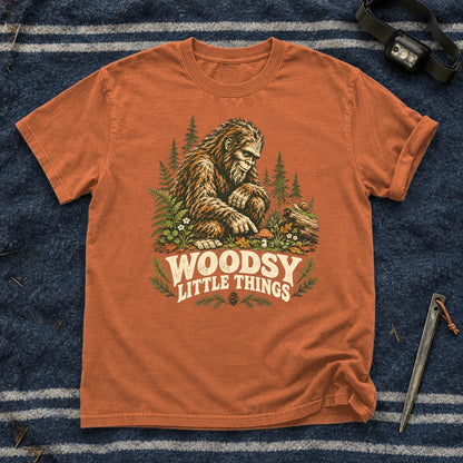 Woodsy Little Things Bigfoot Graphic Tee on Yam Premium Tee