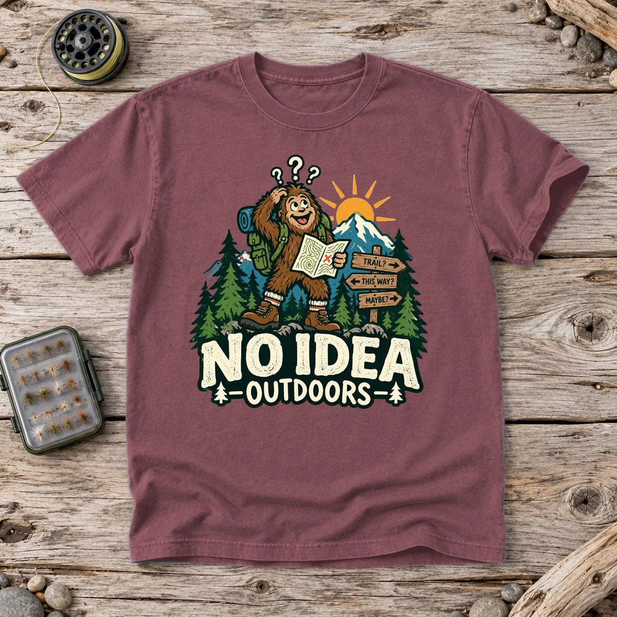 No Idea Outdoors Bigfoot Graphic Tee on Brick Premium Tee