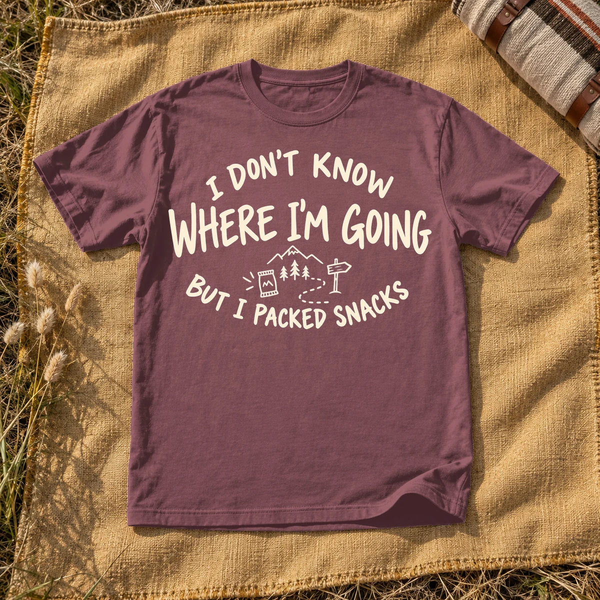 Packed Snacks Adventure Graphic Tee on Brick Premium Tee