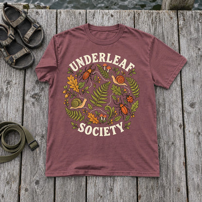 Underleaf Society Botanical Graphic Tee on Brick Premium Tee