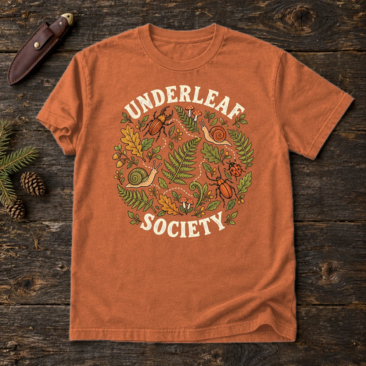 Underleaf Society Botanical Graphic Tee on Yam Premium Tee