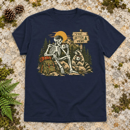 Better Views Skeleton Graphic Tee on Navy Everyday Soft Tee