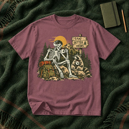 Better Views Skeleton Graphic Tee on Brick Premium Tee