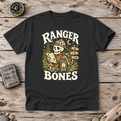 Ranger Bones Vintage Trail Graphic Tee on Black Premium Tee