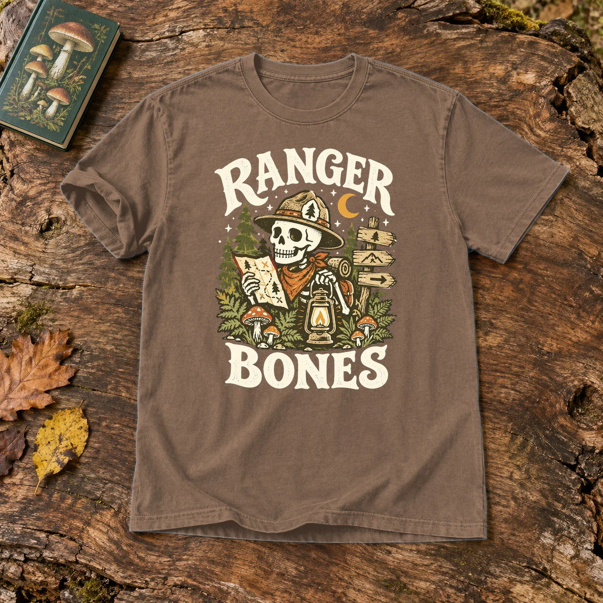 Ranger Bones Vintage Trail Graphic Tee on Espresso Premium Tee
