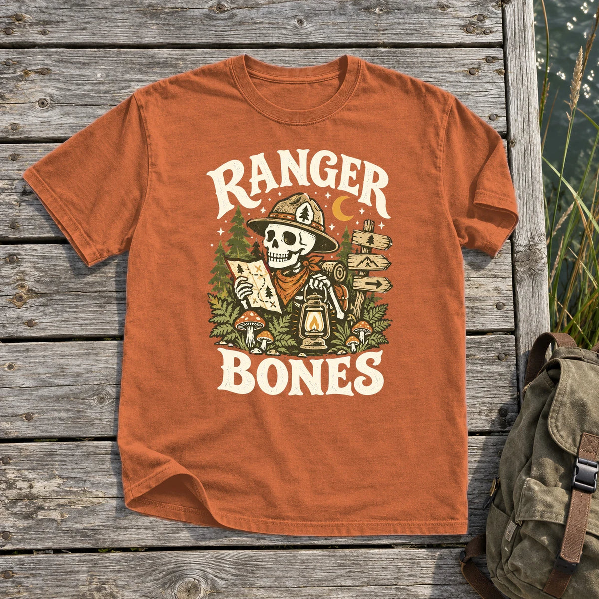 Ranger Bones Vintage Trail Graphic Tee on Yam Premium Tee