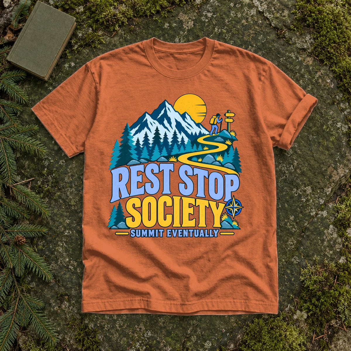Rest Stop Society Graphic Tee on Yam Premium Tee