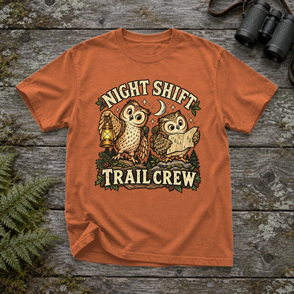 Night Shift Trail Crew Graphic Tee on Yam Premium Tee