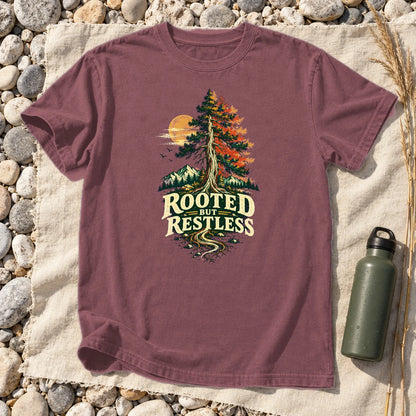 Rooted But Restless Graphic Tee on Brick Premium Tee