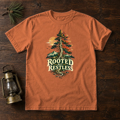 Rooted But Restless Graphic Tee on Yam Premium Tee