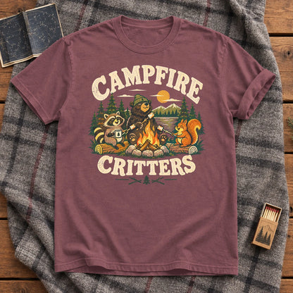 Campfire Critters Vintage Graphic Tee on Brick Premium Tee
