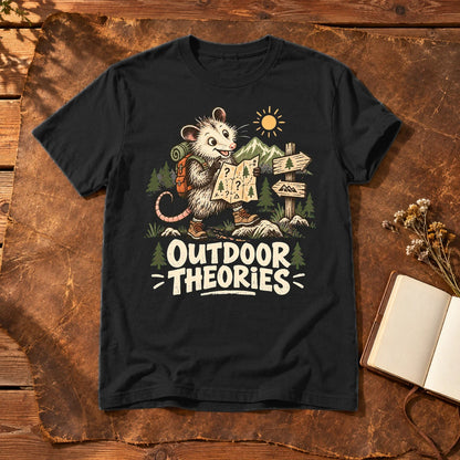 Outdoor Theories Possum Graphic Tee on Black Everyday Soft Tee