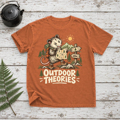 Outdoor Theories Possum Graphic Tee on Yam Premium Tee