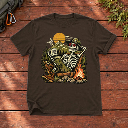 Trail State of Mind Skeleton Graphic Tee on Dark Chocolate Everyday Soft Tee
