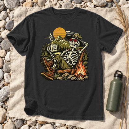 Trail State of Mind Skeleton Graphic Tee on Black Premium Tee