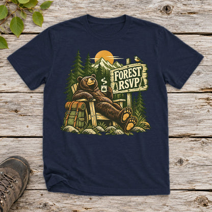 Forest RSVP Vintage Bear Graphic Tee on Navy Everyday Soft Tee