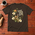 Take Your Time Snail Botanical Graphic Tee
