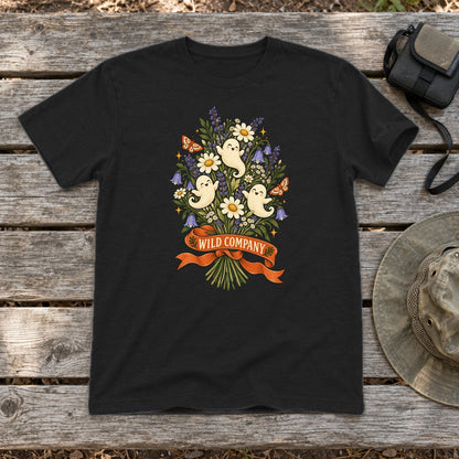 Wild Company Ghost Bouquet Graphic Tee on Black Everyday Soft Tee