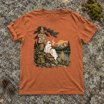 Ghosts Get Outside Graphic Tee on Yam Premium Tee