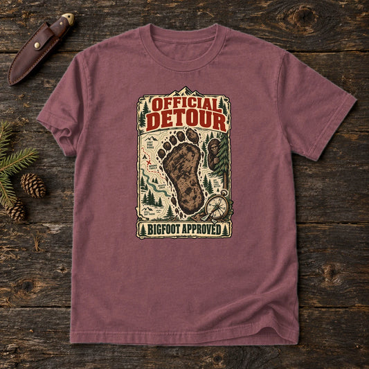 Official Detour Bigfoot Graphic Tee on Brick Premium Tee