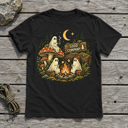 Good Company Ghost Campfire Graphic Tee on Black Everyday Soft Tee