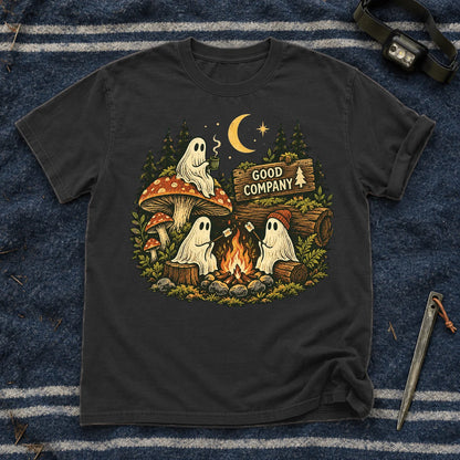 Good Company Ghost Campfire Graphic Tee on Black Premium Tee