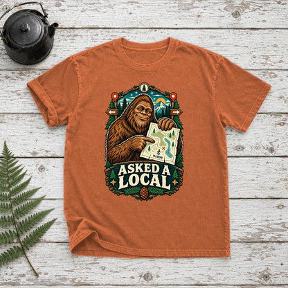 Asked A Local Bigfoot Graphic Tee on Yam Premium Tee