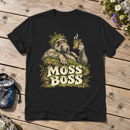 Moss Boss Sasquatch Graphic Tee on Black Everyday Soft Tee