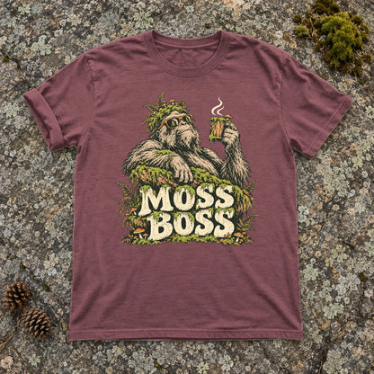Moss Boss Sasquatch Graphic Tee on Brick Premium Tee