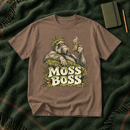 Moss Boss Sasquatch Graphic Tee on Espresso Premium Tee