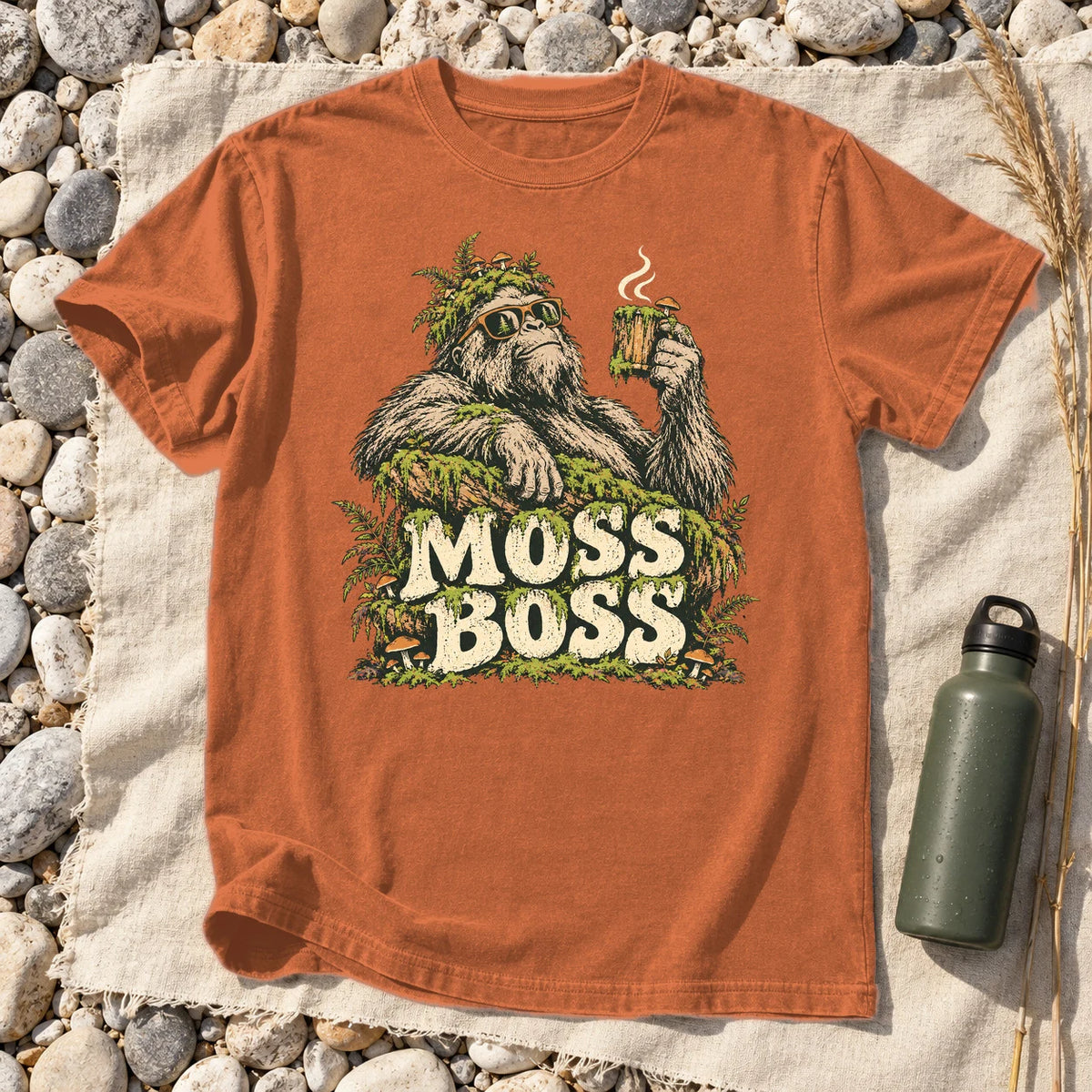Moss Boss Sasquatch Graphic Tee on Yam Premium Tee
