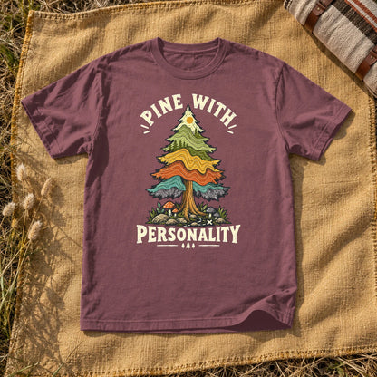 Pine With Personality Graphic Tee on Brick Premium Tee