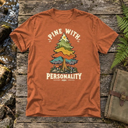 Pine With Personality Graphic Tee on Yam Premium Tee
