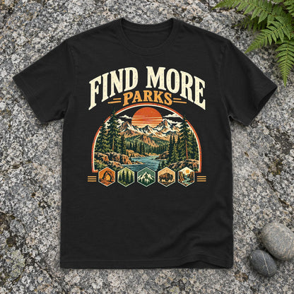 Find More Parks Vintage Graphic Tee on Black Everyday Soft Tee