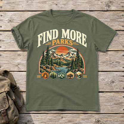 Find More Parks Vintage Graphic Tee on Military Green Everyday Soft Tee
