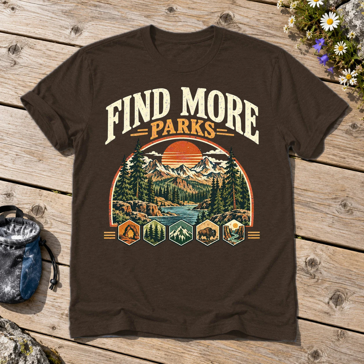Find More Parks Vintage Graphic Tee on Dark Chocolate Everyday Soft Tee