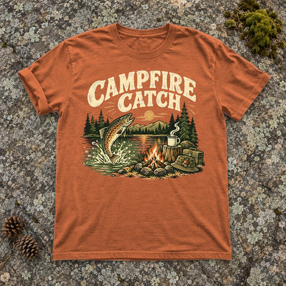 Campfire Catch Vintage Graphic Tee on Yam Premium Tee
