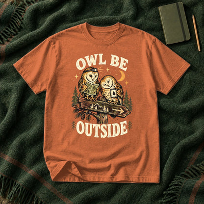 Owl Be Outside Vintage Graphic Tee on Yam Premium Tee